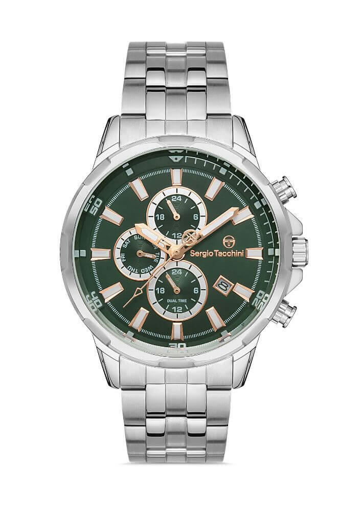 Sergio Tacchini Steel Chrono Silver Men's Watch image 0