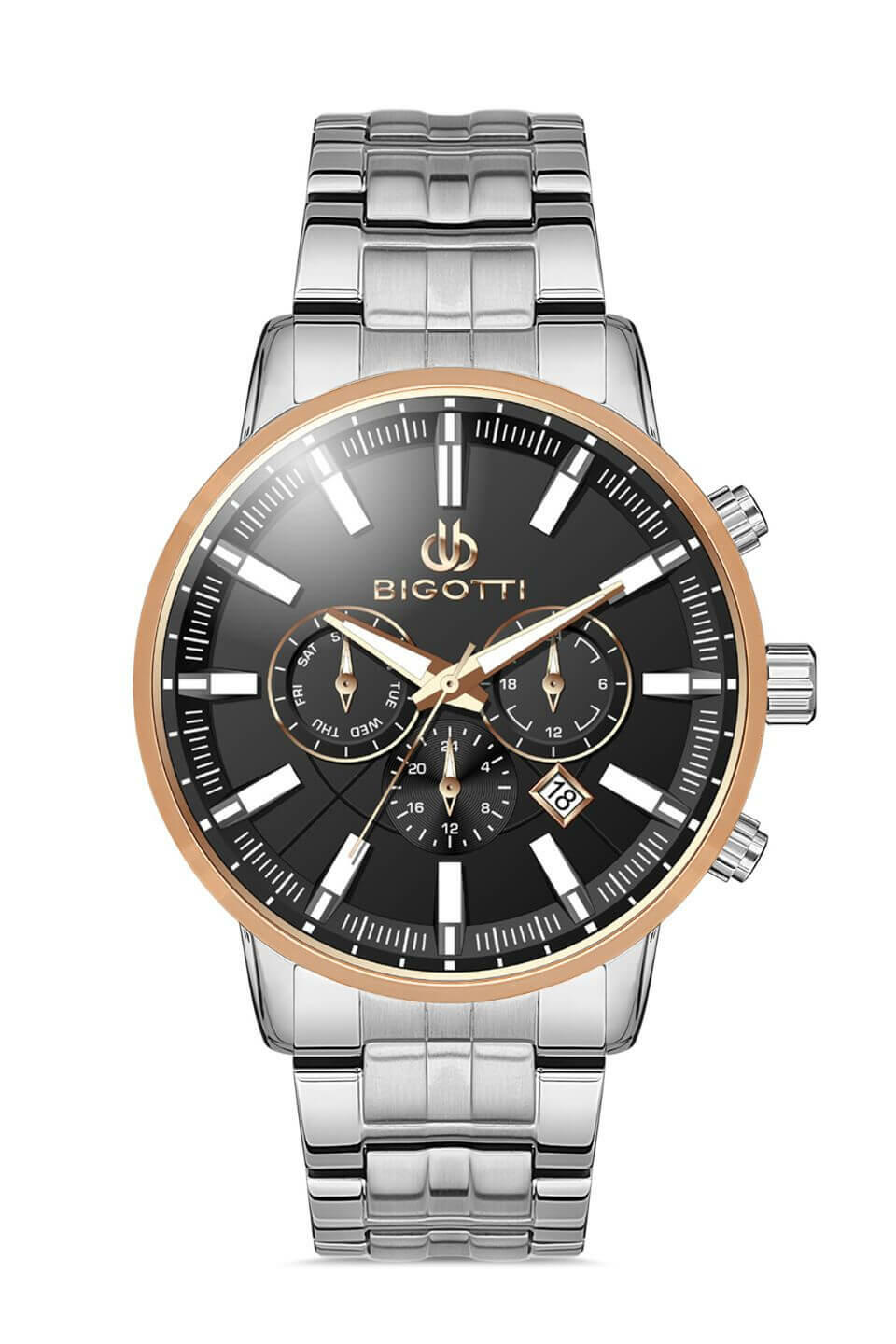 BIGOTTI Steel Chrono Silver Men's Watch image 0