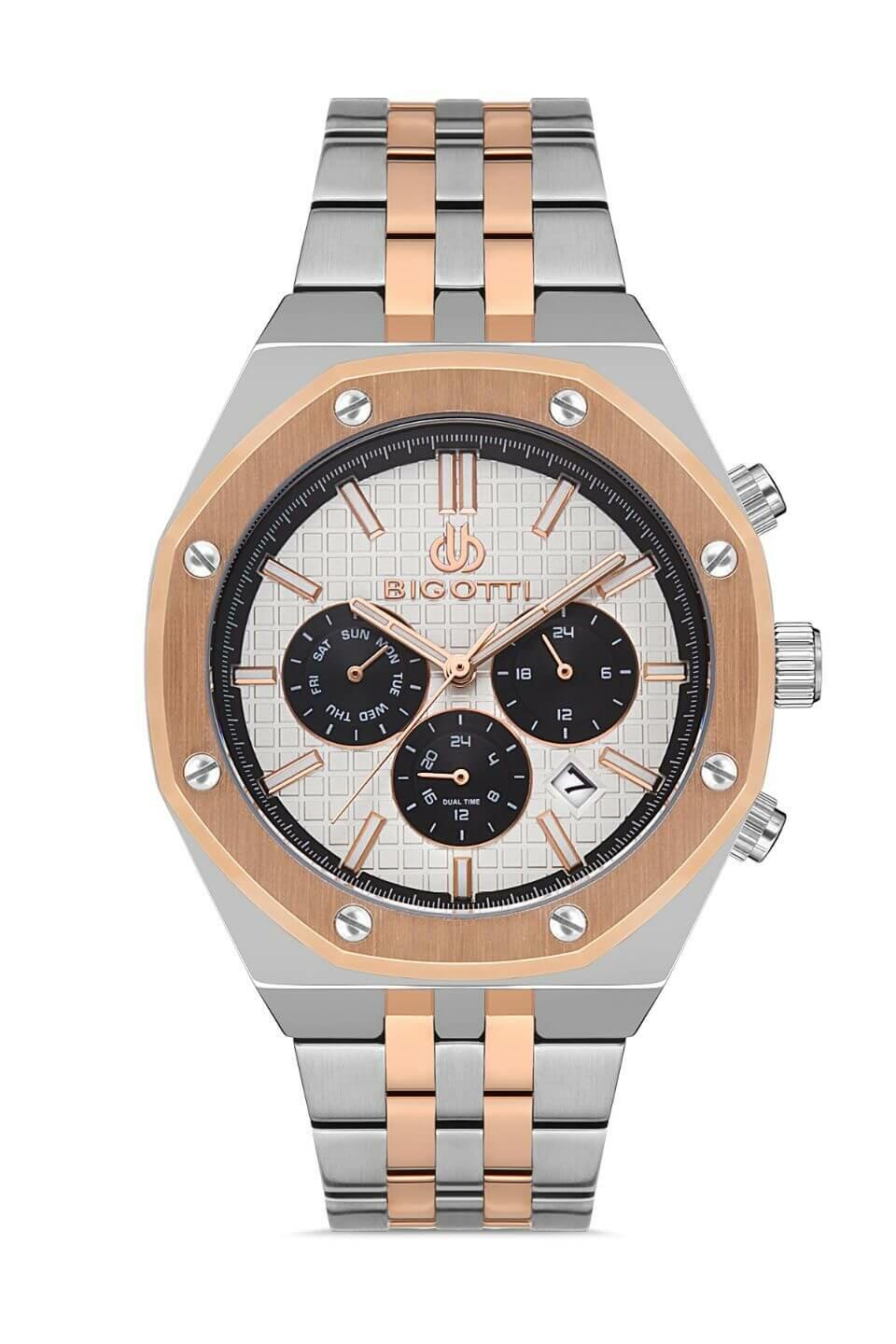 BIGOTTI Steel Chrono Two Tone Men's Watch image 0