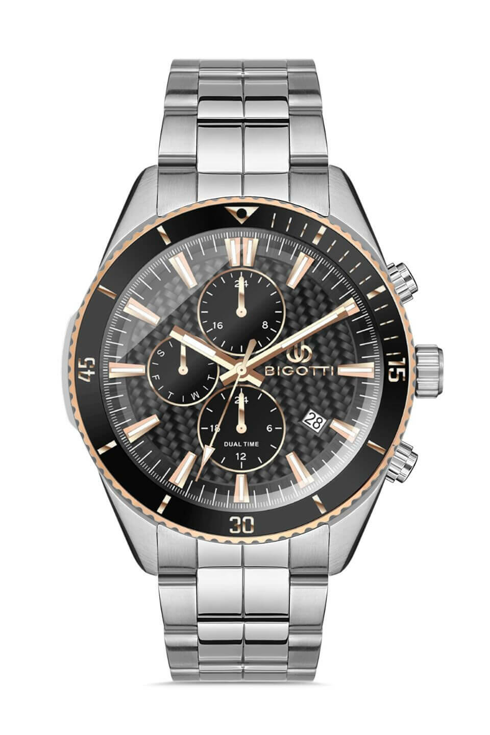 BIGOTTI Steel Chrono Silver Men's Watch image 0