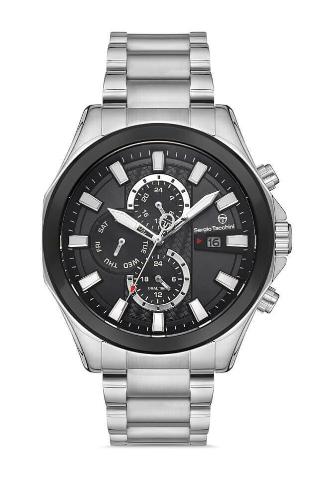 Sergio Tacchini Steel Chrono Silver Men's Watch image 0