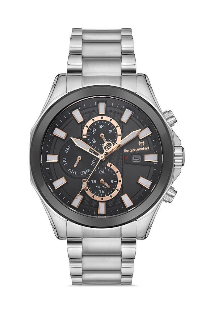 Sergio Tacchini Steel Chrono Silver Men's Watch image 0