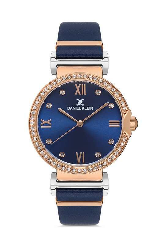 DANIEL KLEIN Leather Blue Women's Watch image 0