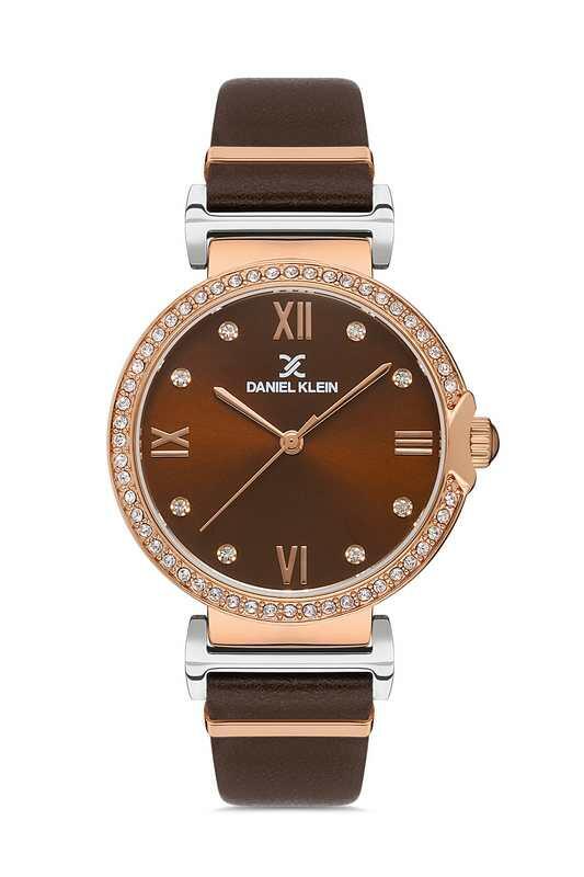 DANIEL KLEIN Leather Brown Women's Watch image 0