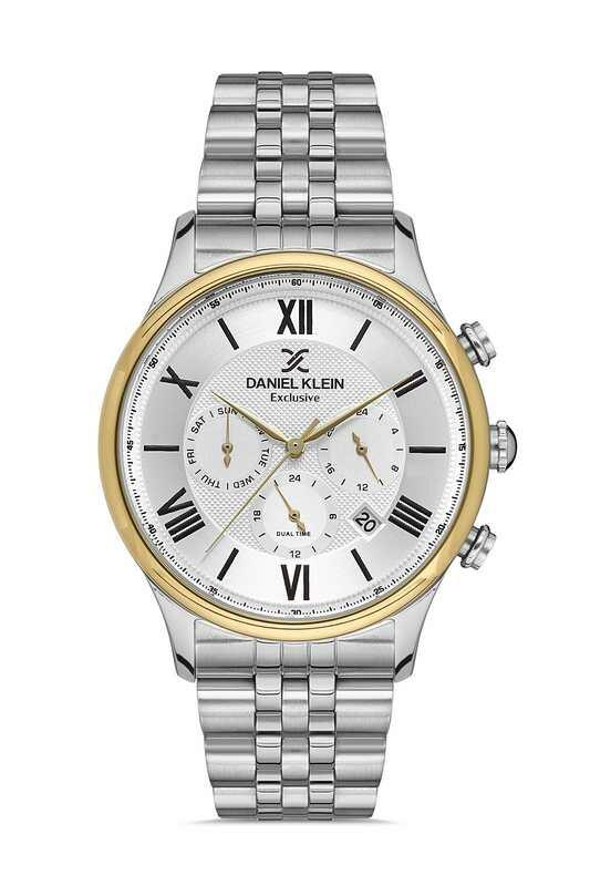 DANIEL KLEIN Steel Chrono Silver Men Watch image 0