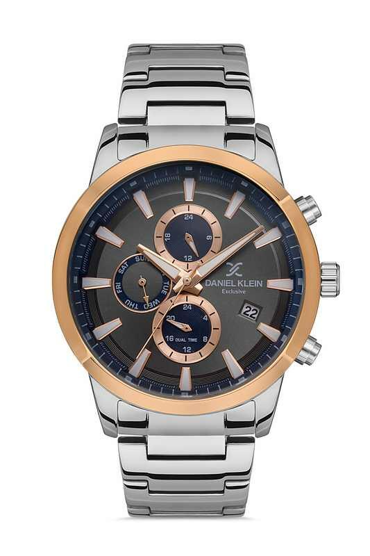 DANIEL KLEIN Steel Chrono Silver Men Watch image 0