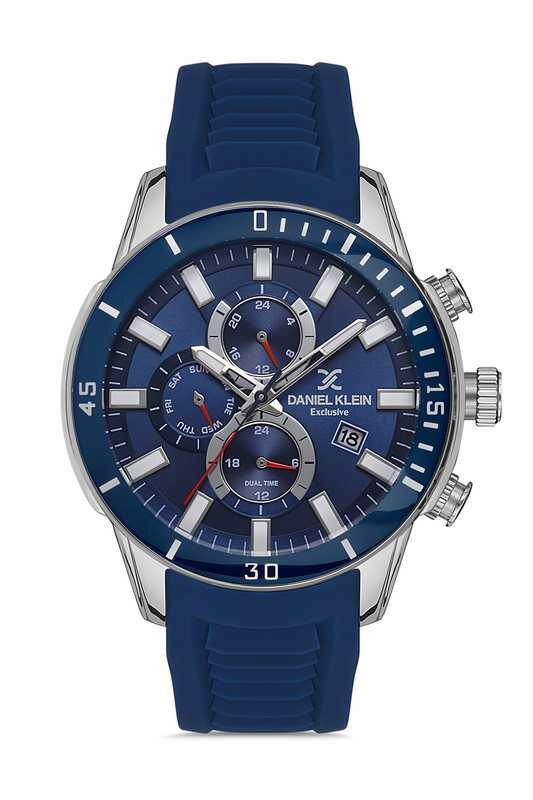 DANIEL KLEIN Rubber Chrono Blue Men Watch image 0