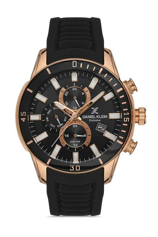 DANIEL KLEIN Rubber Chrono Black Men Watch image 0