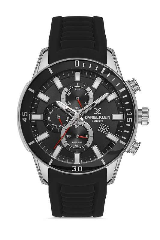 DANIEL KLEIN Rubber Chrono Black Men Watch image 0