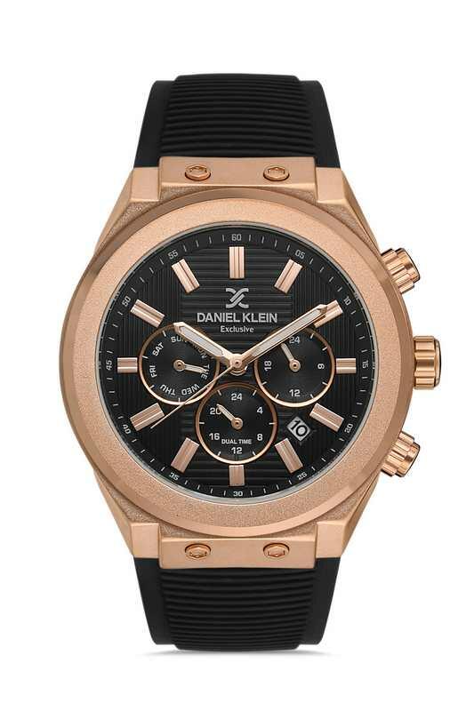 DANIEL KLEIN Rubber Chrono Black Men Watch image 0