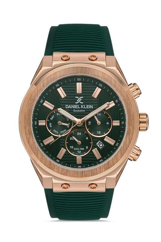 DANIEL KLEIN Rubber Chrono Green Men Watch image 0