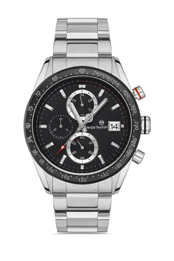 Sergio Tacchini Steel Chrono Silver Men&apos;s Watch image 0