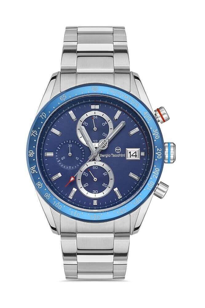 Sergio Tacchini Steel Chrono Silver Men&apos;s Watch image 0