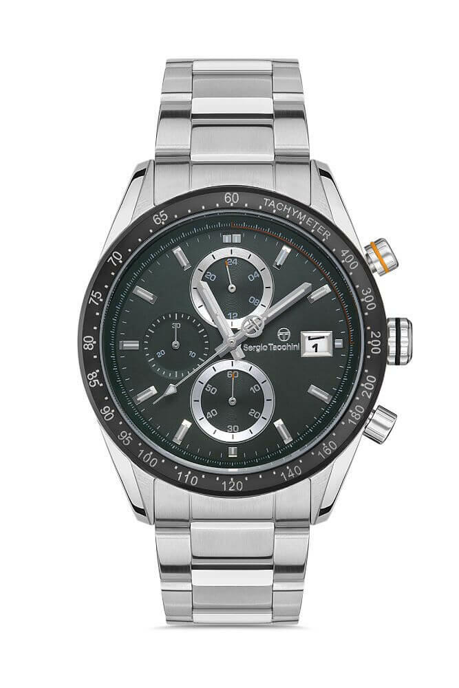 Sergio Tacchini Steel Chrono Silver Men&apos;s Watch image 0