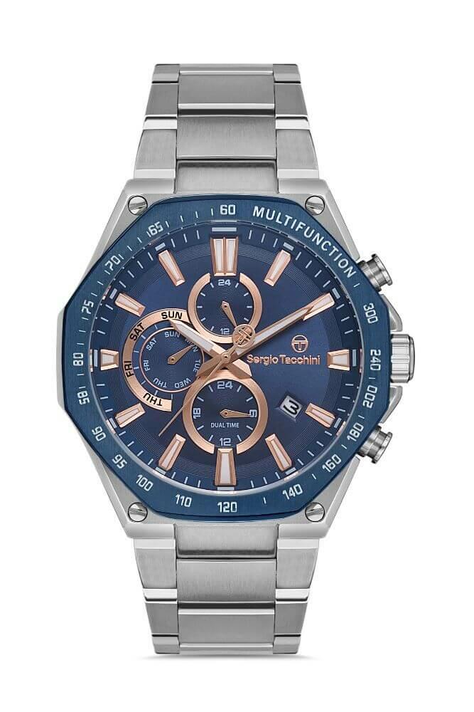 Sergio Tacchini Steel Chrono Silver Men&apos;s Watch image 0
