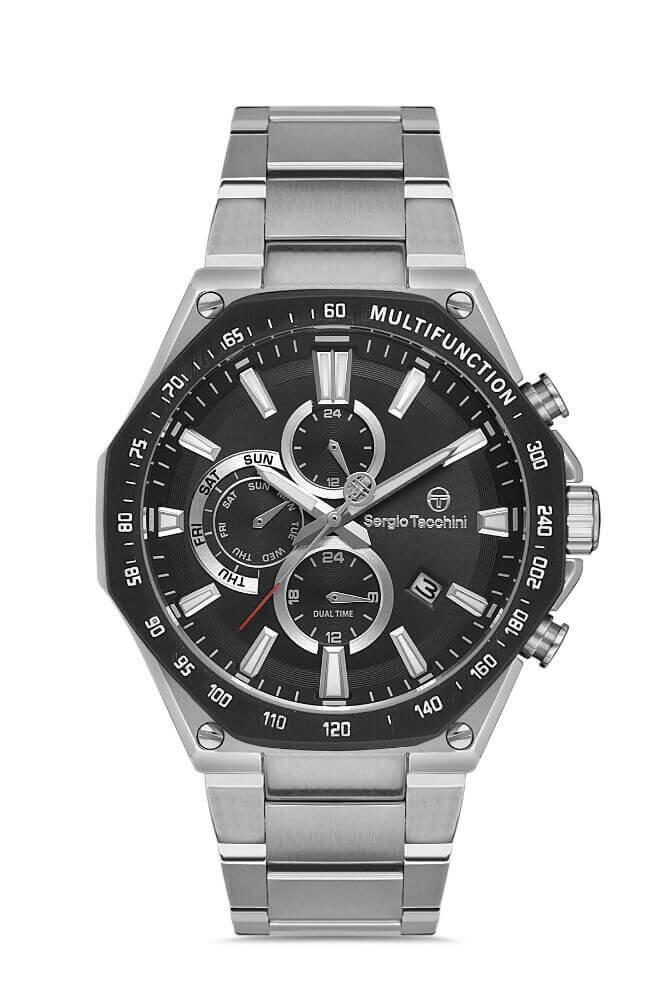 Sergio Tacchini Steel Chrono Silver Men&apos;s Watch image 0