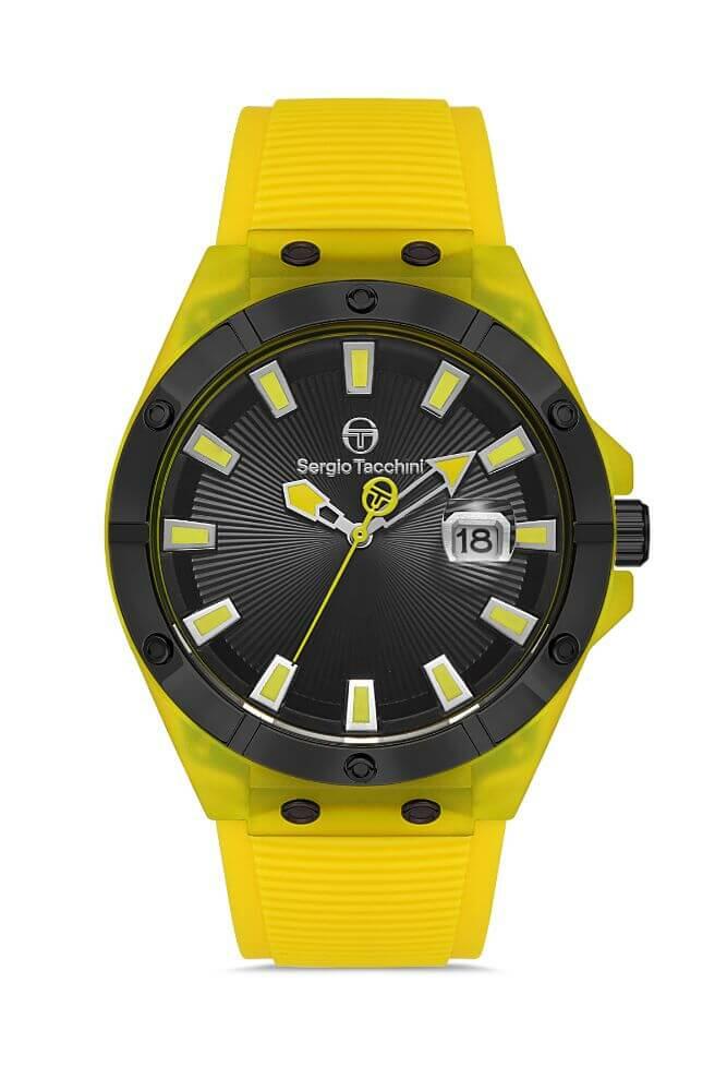 Sergio Tacchini Rubber Yellow Men's Watch image 0