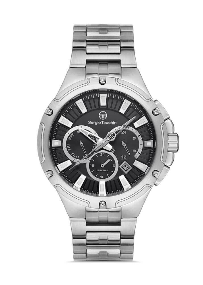 Sergio Tacchini Steel Chrono Silver Men&apos;s Watch image 0