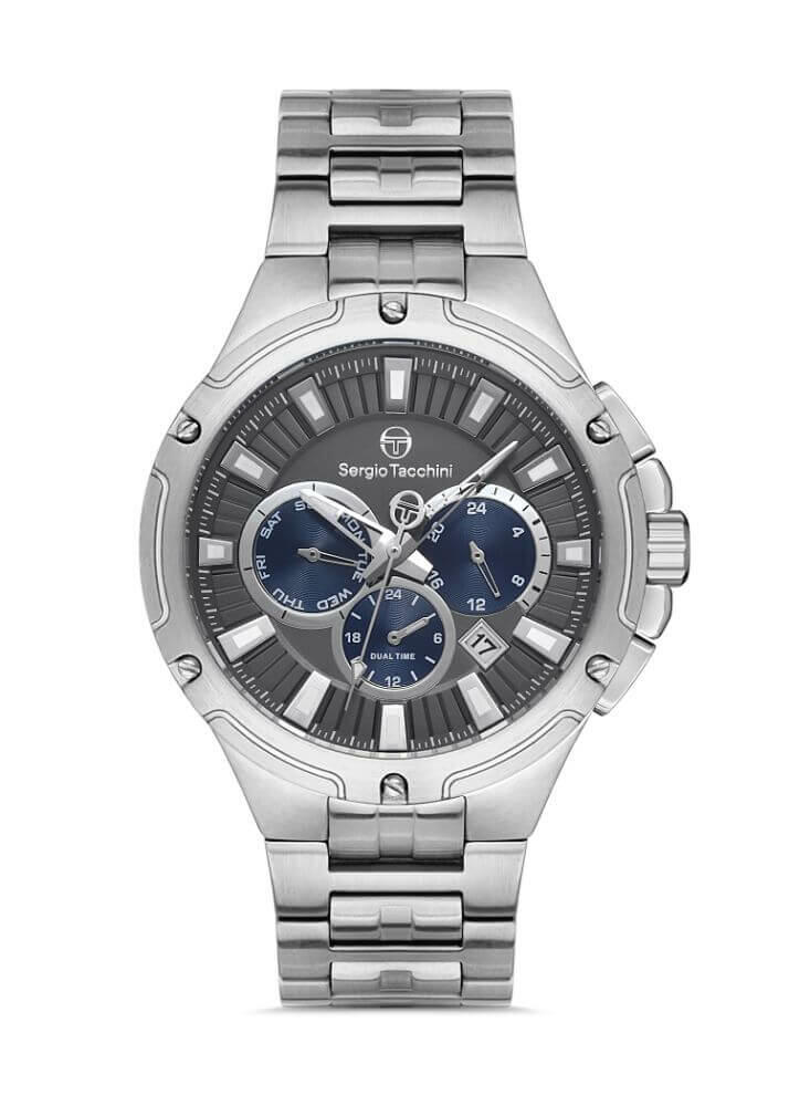 Sergio Tacchini Steel Chrono Silver Men&apos;s Watch image 0
