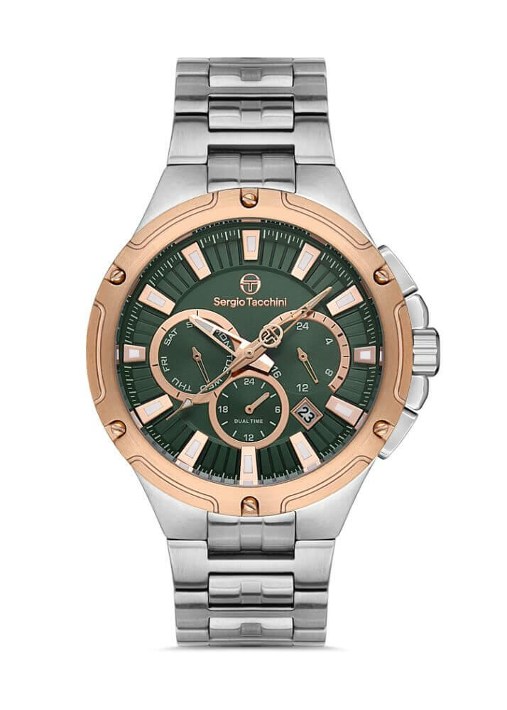 Sergio Tacchini Steel Chrono Silver Men&apos;s Watch image 0