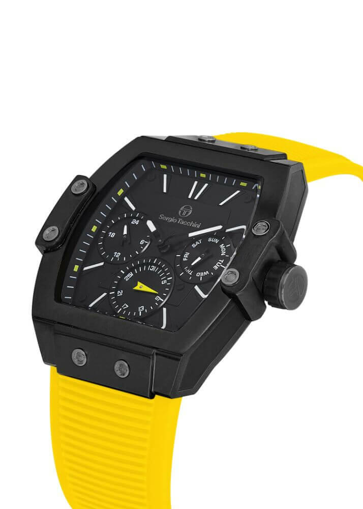 Sergio Tacchini Rubber Chrono Yellow Men's Watch image 2
