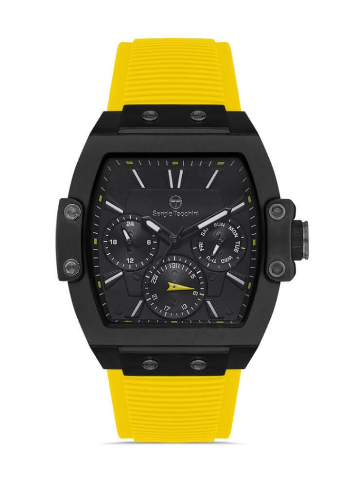 Sergio Tacchini Rubber Chrono Yellow Men's Watch image 0
