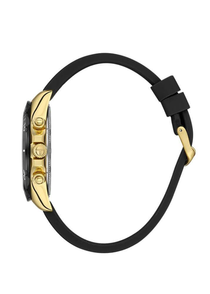 Sergio Tacchini Rubber Chrono Black Men's Watch image 1