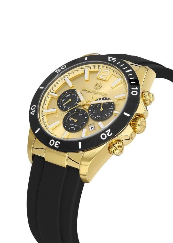 Sergio Tacchini Rubber Chrono Black Men's Watch image 2