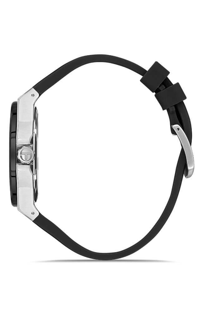 Sergio Tacchini Rubber Black Men's Watch image 1