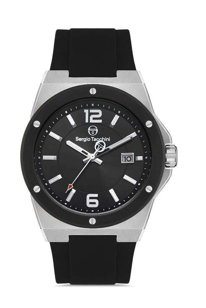 Sergio Tacchini Rubber Black Men's Watch image 0