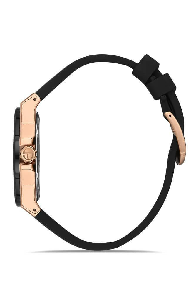 Sergio Tacchini Rubber Black Men's Watch image 1