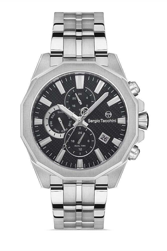 Sergio Tacchini Steel Chrono Silver Men's Watch image 0