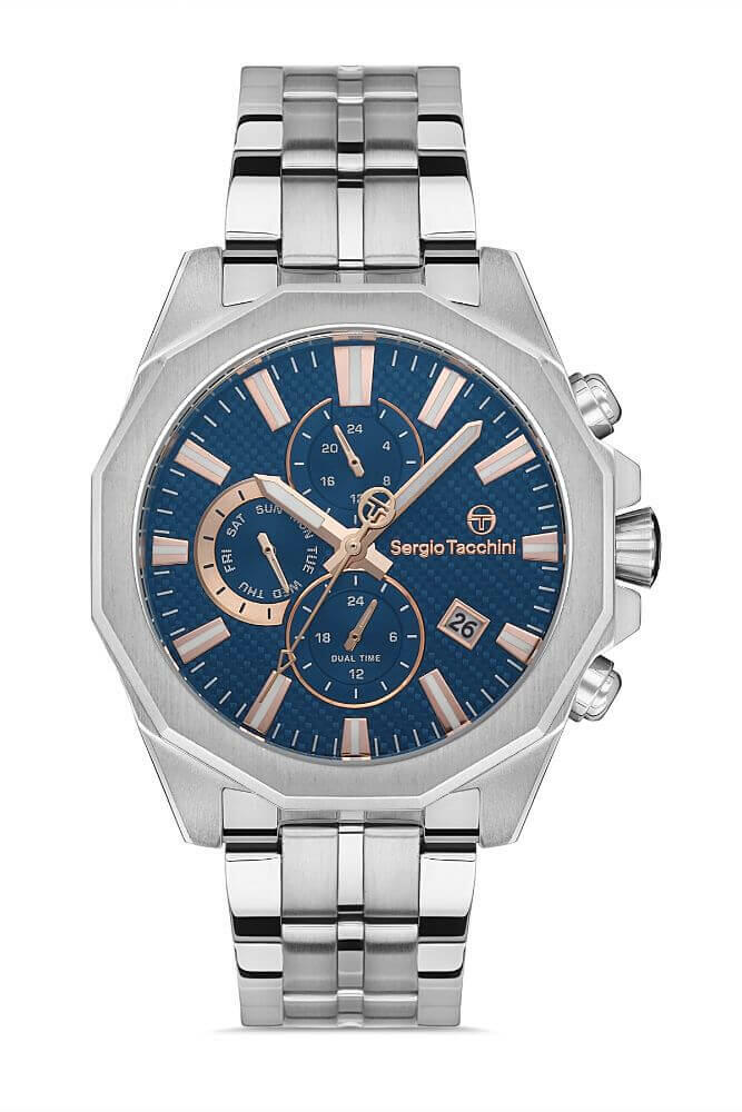 Sergio Tacchini Steel Chrono Silver Men's Watch image 0
