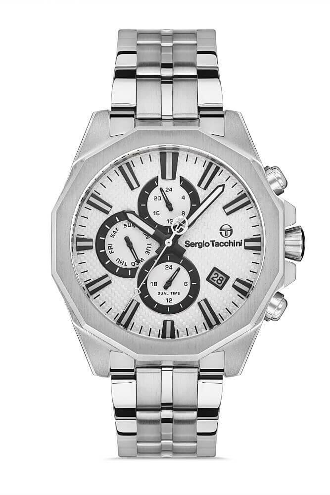 Sergio Tacchini Steel Chrono Silver Men's Watch image 0