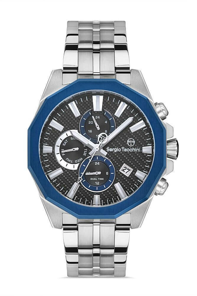 Sergio Tacchini Steel Chrono Silver Men's Watch image 0
