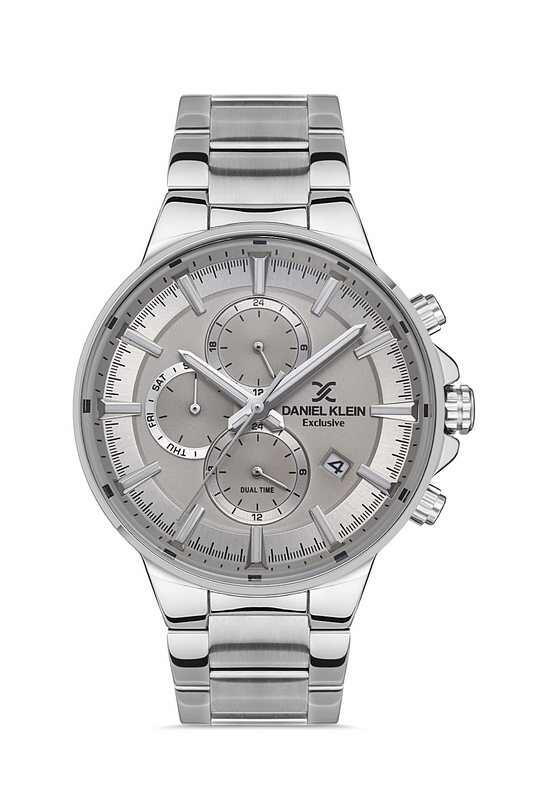 DANIEL KLEIN Steel Chrono Silver Men Watch image 0