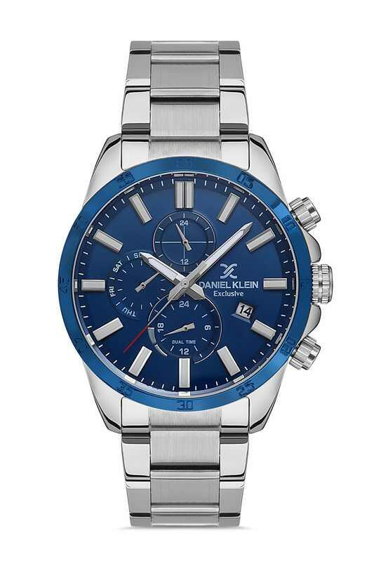 DANIEL KLEIN Steel Chrono Silver Men Watch image 0