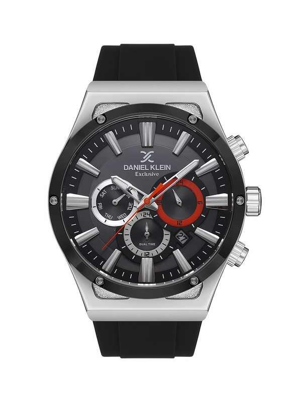 DANIEL KLEIN Rubber Chrono Black Men Watch image 0