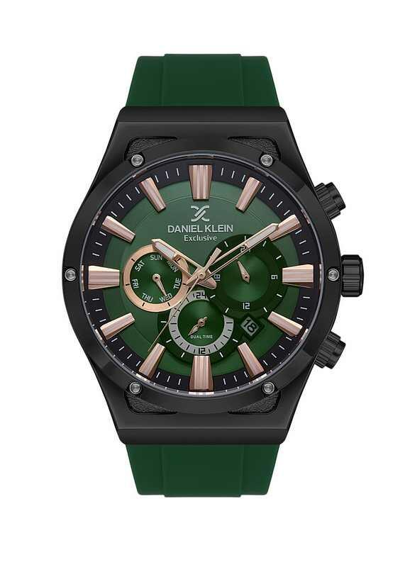 DANIEL KLEIN Rubber Chrono Green Men Watch image 0