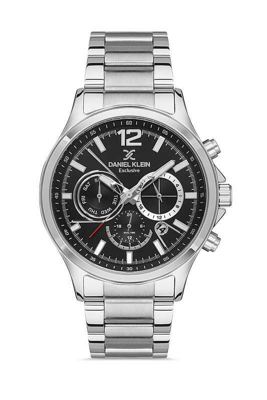 DANIEL KLEIN Steel Chrono Silver Men Watch image 0