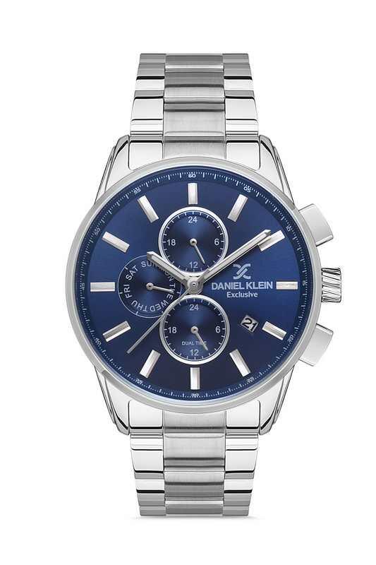 DANIEL KLEIN Steel Chrono Silver Men Watch image 0