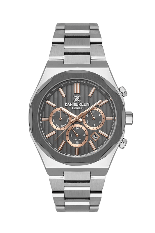 DANIEL KLEIN Steel Chrono Silver Men's Watch image 0
