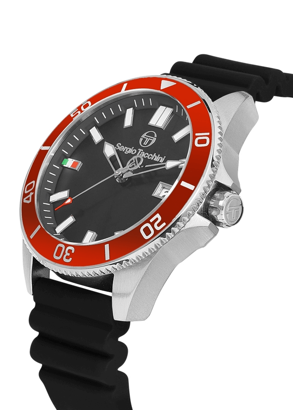 SERGIO TACCHINI Rubber Black Men's Watch image 2