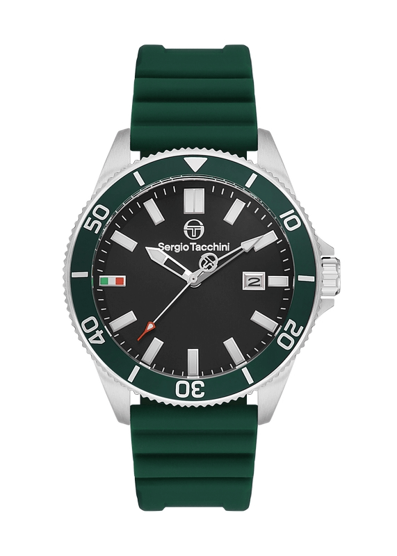 SERGIO TACCHINI Rubber Green Men's Watch image 0