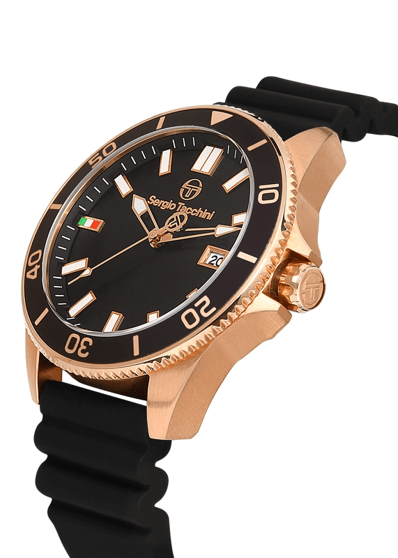 SERGIO TACCHINI Rubber Black Men's Watch image 2