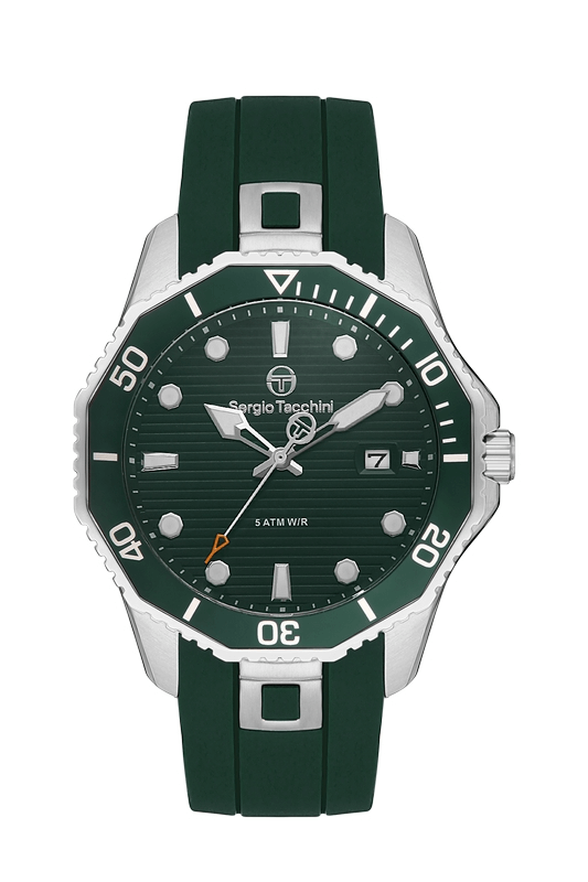SERGIO TACCHINI Rubber Green Men's Watch image 0