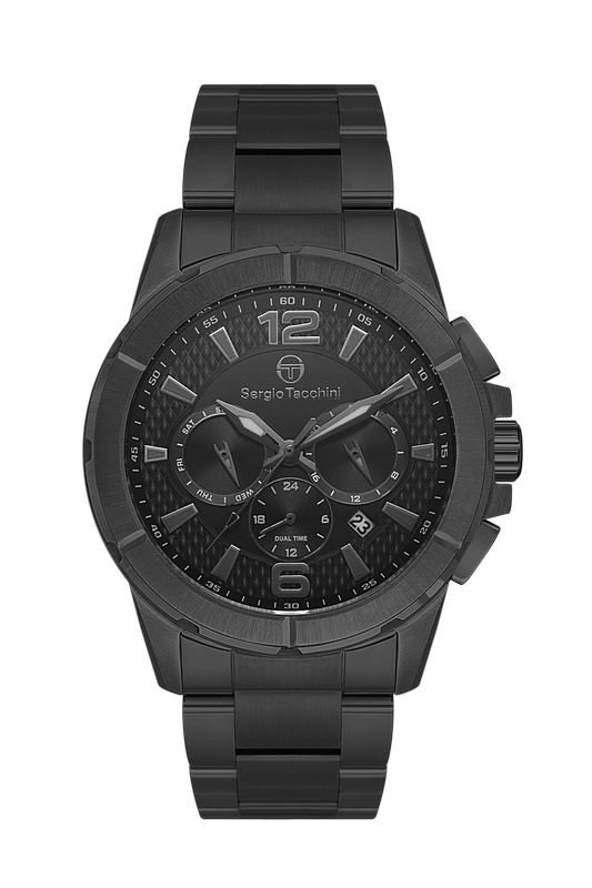 SERGIO TACCHINI Steel Chrono Black Men's Watch image 0