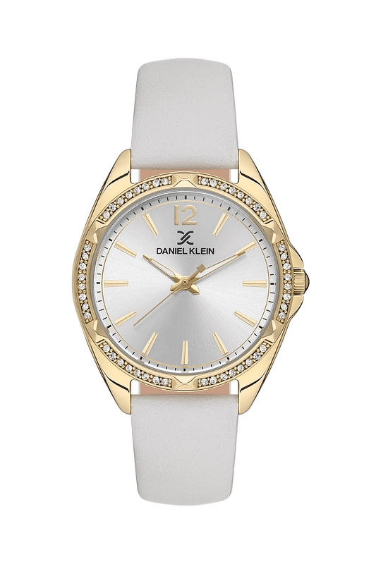 DANIEL KLEIN Leather white Women's Watch image 0