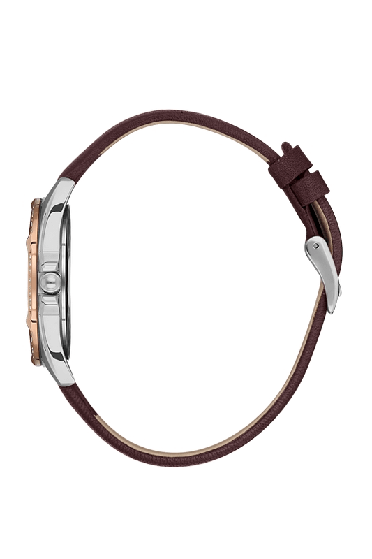 DANIEL KLEIN Leather Wine Women's Watch image 1
