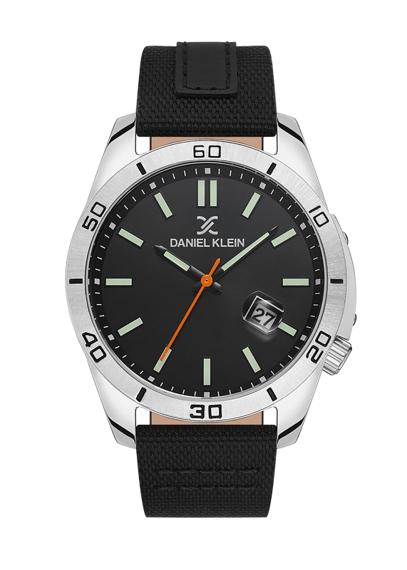 DANIEL KLEIN Leather Black Men's Watch image 0